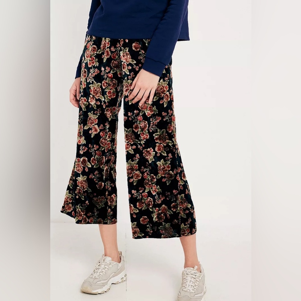 Floral Velvet Culottes